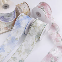 Embroidered Floral Organza Ribbon for DIY Hair Accessories and Gift Wrapping