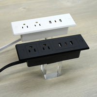 USB-C PD20W Fast Charging Desktop Power Strip with US Standard Outlets for Furniture