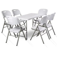 Portable Folding Table for Outdoor Camping, Picnics, and Home Use - Lightweight Plastic Dining Table