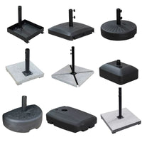 Outdoor Parasol Base with Water/Sand Filling, Marble Granite Umbrella Holder, Universal Stand