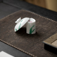 Hand-Painted Ceramic Teapot Lid Holder for Kung Fu Tea Set
