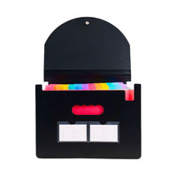 A4 Accordion File Organizer with 25 Pockets and Lanyard, Three-Sided Seal Document Folder for Office and School