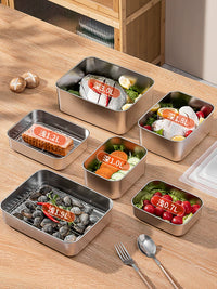 304 Stainless Steel Food Storage Container for Refrigerator and Freezer, Lunch Box, Picnic, Commercial Use
