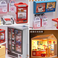 Miniature DIY Dollhouse Kit with LED Light and Dust Cover, Creative Building Blocks for Kids and Adults