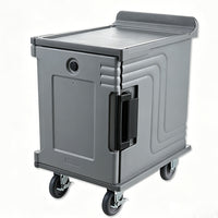 Insulated Food Delivery Cart with Wheels, Commercial Grade Food Warmer/Cooler Box for Catering and Restaurants