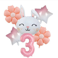 Easter Balloon Set with Rabbit and Chick Designs for Party Decoration