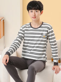 Kids' Thermal Underwear Set, Pure Cotton Pajamas for Boys and Girls, Autumn/Winter Base Layer