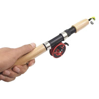 Ice Fishing Rod Set with Solid Carbon Fiber Short Section Rod
