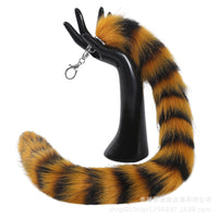 Cute Fox Tail Keychain Plush Bag Charm for Women