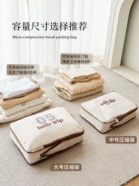 Travel Compression Packing Cubes for Clothes Luggage Organizer Set
