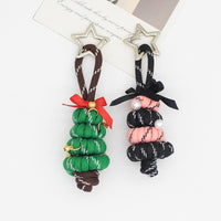 Cute Woven Polyester Rope Christmas Tree Keychain Pendant