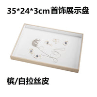 Faux Leather Jewelry Display Tray for Pendants, Bracelets, Necklaces, Rings