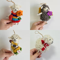 Handmade Felt Sheep Keychain Bag Charm