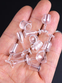1:12 Miniature Dollhouse Wine Glasses, 10-Piece Set, Tiny Kitchen Dining Drinkware Accessories