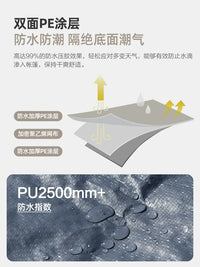 Vidalido Camping Tent PE Ground Sheet Double-Sided Coated Outdoor Portable Moisture-Proof Thickened Waterproof Mat