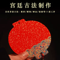 Chinese Style Xuan Paper Blessing Cards with Gold Flakes for Lunar New Year Decorations