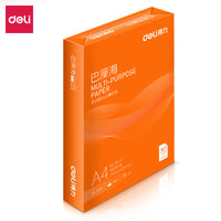 Deli A4 Copy Paper, 500 Sheets/Pack, Double-Sided White Paper, 70gsm, 5 Packs/Box