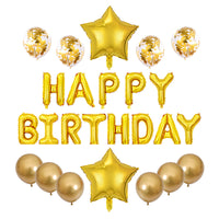Happy Birthday Balloon Set with Latex and Sequin Balloons for Party Decoration