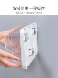 Magnetic Wall-Mounted Mask Storage Box for Entryway and Refrigerator