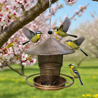 Retractable Metal Bird Feeder for Outdoor Garden Hanging
