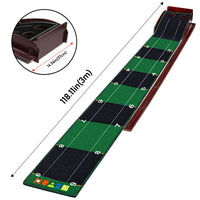 Golf Putting Green Mat Indoor Outdoor Practice Training Aid with Alignment Marks