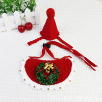 Christmas Pet Scarf and Hat Set for Cats and Small Dogs
