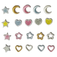 Self-Adhesive Hollow Star and Heart Embroidery Patches for Clothing and Accessories