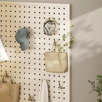 Perforated Metal Pegboard Wall Organizer for Tools and Display, Heavy-Duty Iron Rack