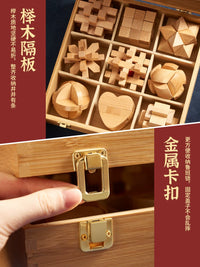 Luban Lock Kongming Lock Brain Teaser Puzzle Set for Kids and Adults