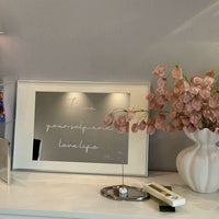 Art Gallery Cardboard Decorative Wall Mirror with Aluminum Alloy Frame for Living Room Hallway