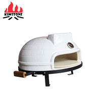Outdoor Chimney-Style Pizza Oven 21-inch Tabletop Ceramic Pizza Maker for Restaurant and Outdoor BBQ