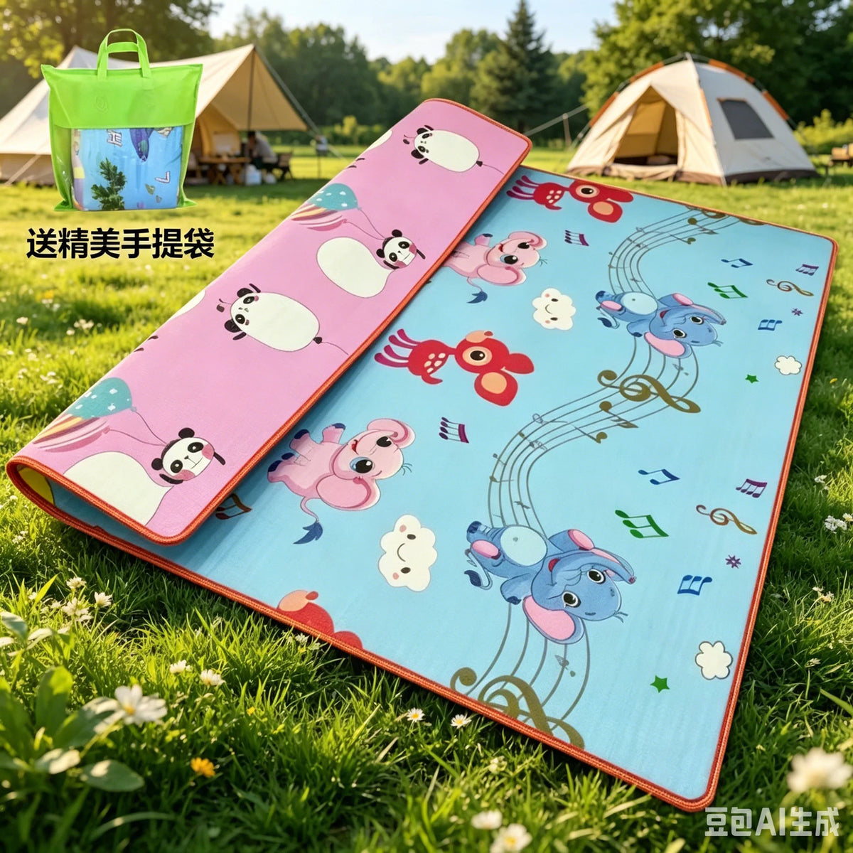 Outdoor Camping Mat Foldable Waterproof Foam Picnic Blanket for Beach Tent Sleeping Pad