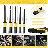 17-Piece Car Drill Brush Cleaning Kit for Tires and Interior Detailing