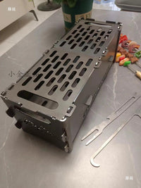 Portable Outdoor Camping Grill and Fire Pit with Detachable Design