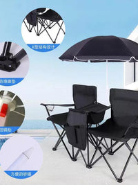 Portable Folding Camping Chair with Umbrella for Outdoor Activities