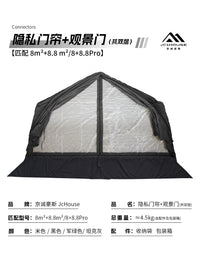 JcHouse Inflatable Tent Detachable Transparent Viewing Door Curtain with Mesh and Privacy Panels