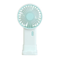 Cartoon Handheld Mini USB Rechargeable Fan with Phone Stand, Portable Desktop Fan for Kids