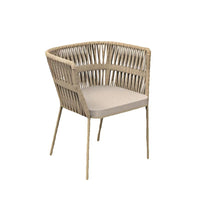 Outdoor Leisure Rope Woven Garden Patio Villa Terrace Waterproof Sunscreen Nordic Rattan Furniture Dining Set