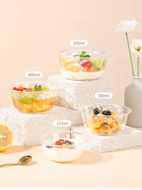 Disposable Crystal Dinnerware Set for Outdoor Camping and Home Use - Bowls, Plates, Spoons, Forks