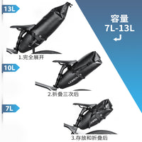 Bicycle Saddle Bag Stabilizer, Aluminum Alloy Road Bike Rear Rack Mount for Large Seatpost Bags, Prevents Sway, with Water Bottle Cage Mount