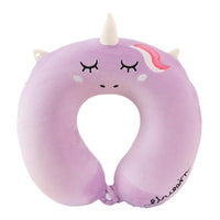 Cartoon Memory Foam U-Shaped Neck Pillow for Travel and Neck Support