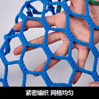 Colorful Hexagonal Knotless Net for Stadiums, Playgrounds, and Climbing