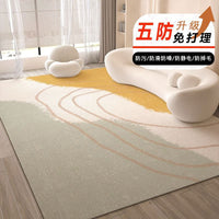 Modern Wabi-Sabi Style Large Area Rug for Living Room Bedroom, Non-Slip, Sound-Dampening, Easy-Care Crystal Velvet Carpet