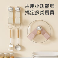 No-Drill Suction Cup Pot Lid Holder, Wall-Mounted Rotating Kitchen Storage Rack for Cutting Boards