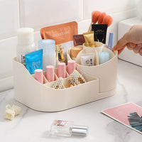 Rotatable Desktop Makeup Brush Holder Large Capacity Pen Organizer Eyeshadow Blush Eyebrow Pencil Storage Box for Students Women
