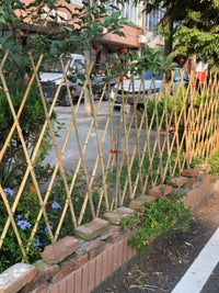 Outdoor Expandable Bamboo Fence Trellis for Climbing Plants Roses Garden Balcony Support
