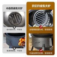 Heavy-Duty Outdoor Wood Burning Stove with Integrated Pot for Camping & Home Use