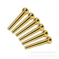 Acoustic Guitar Brass Bridge Pins Set for Folk Guitars