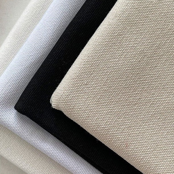 Heavy Duty 16oz Cotton Canvas Fabric for Bags and Crafts - Natural, Bleached, or Black