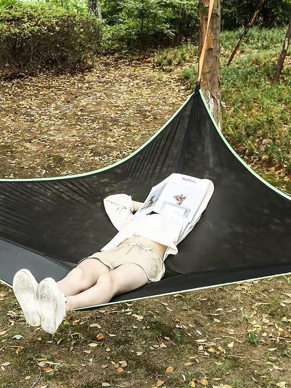 Outdoor Camping Triangle Hammock Anti-rollover Multi-person Park Suspended Breathable Tree Tent